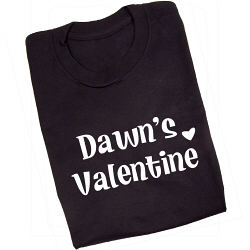 Personalized Valentine Adult T-shirt