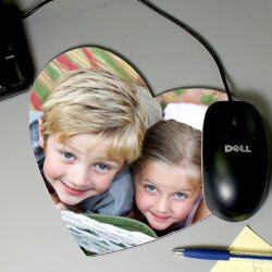 Picture Perfect Photo Heart Shaped Mouse Pad