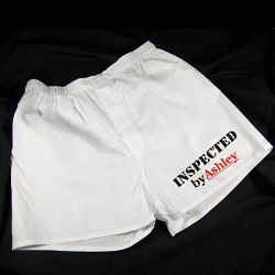 Valentine Men's White Personalized Boxer Shorts