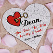 You Hold the Key to my Heart Personalized Heart Shaped Wood Jig Saw Puzzle 618952