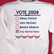 52252X - Ballot Vote 2008 Personalized Sweatshirt   