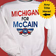 52445MX - Election 2008 Ballot McCain Personalized Sweatshirt    