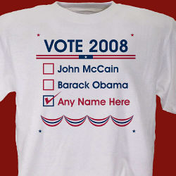 Election 2008 Ballot Shirt