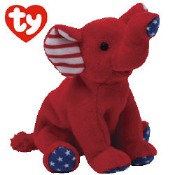 Righty ?Ty Inc. Beanie Babies 2.0 Plush USA Elephant