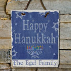 Happy Hanukkah Slate Plaque