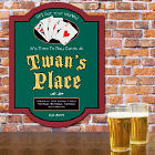 Poker Place Personalized Wall Sign
