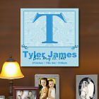 Any Letter New Baby Wall Canvas