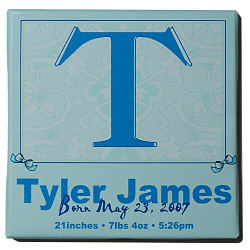Any Letter New Baby Wall Canvas