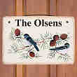 G00502KC - Chickadee Welcome Personalized Slate Plaque