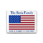 God Family Country American Flag Wall Canvas