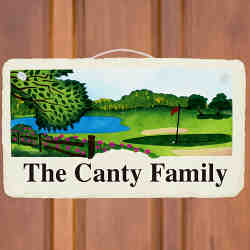 Golf Welcome Personalized Slate Plaque  