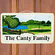 G00504KC - Golf Welcome Personalized Slate Plaque  