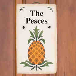 Pineapple Welcome Personalized Slate Plaque 