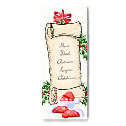 Santas "Nice List" Christmas Wall Canvas