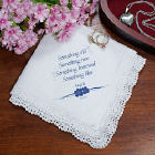 Something Blue Personalized Wedding Ladies Handkerchief