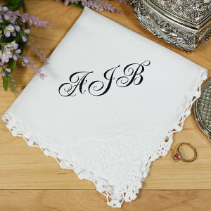 Any Initals Personalized Ladies Handkerchief