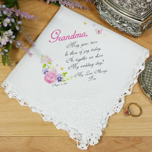 Tears of Joy Personalized Wedding Ladies Handkerchief