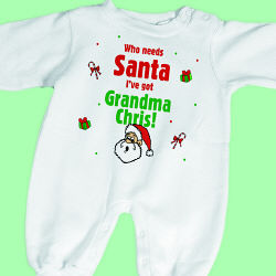 Who Needs Santa Personalized Fleece Romper
