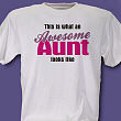 Awesome Aunt Personalized T-Shirt 32568X