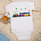 New Baby "All Aboard Baby Train" Personalized Infant Creeper