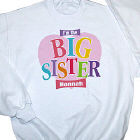 Big Sister Heart Personalized Youth Sweatshirt