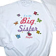 51557X - Butterfly and Flowers Big Sister Personalized Youth Sweatshirt