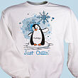 51531X - Just Chillin' Penguin Personalized Sweatshirt