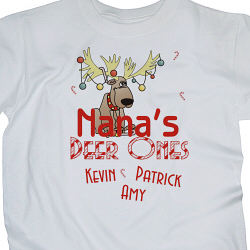Christmas Personalized Gifts And Decorations Candy Cane Deer Ones Personalized T shirt 3091xm Christmas Personalized Gifts And Decorations
