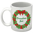 215070 - Christmas Wreath Personalized Coffee Mug