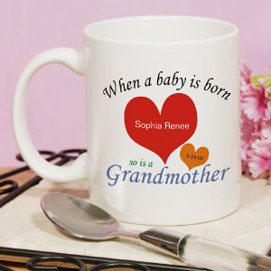 A Grandmother Is Born Personalized Coffee Mug