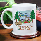 Home Is Where You Hook It Up Personalized Coffee Mug