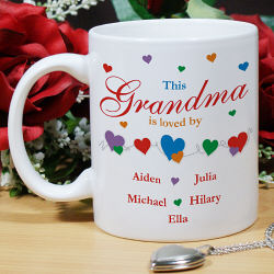 Let Grandma know you love her with holiday coffee mugs or tea cups personalized with grandchildren's names