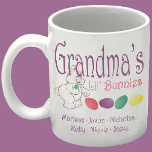 Lil' Bunnies Personalized Easter Ceramic Coffee Mug