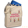 821792 - Personalized Easter Canvas Tote Bag - Eggstra Special