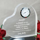 Friends Forever Keepsake Heart Clock