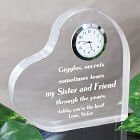 Through the Years Keepsake Heart Clock