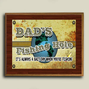 Fishing Hole Personalized Printed Plaque