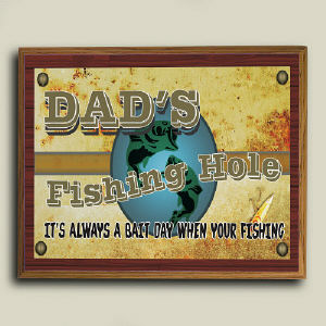 Fishing Hole Personalized Printed Plaque