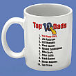 223420 - Top Ten Dads Personalized Coffee Mug 