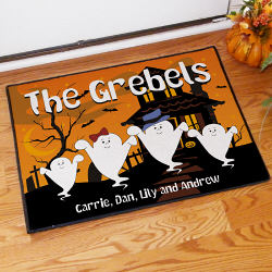 Halloween Ghost Family Welcome Doormat