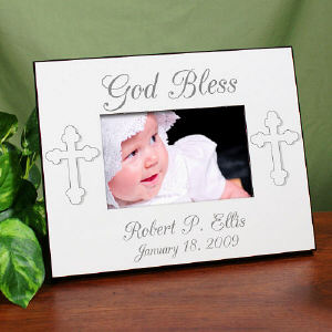 God Bless... Personalized Christening Printed Frame God Bless... Personalized Christening Printed Frame