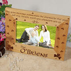Shamrock Blessings Personalized Wood Picture Frame