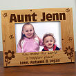 97681 - Aunt Happier Place Personalized Wood Picture Frame