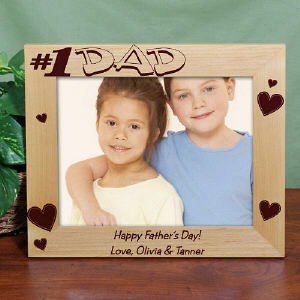 Grandpa Frame Personalized  Number One Dad or Grandpa Picture Frame - Choose Any Title