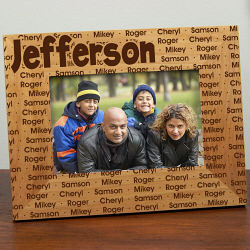 Family Name Personalized Wood Picture Frame