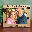 Personalized Lucky in Love Wood Picture Frame