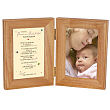 914687 - Precious Godchild Natural Wood Bi-Fold Personalized Picture Frame