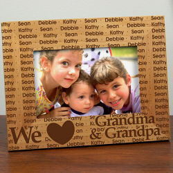 We Love... Personalized Wooden Picture Frame
