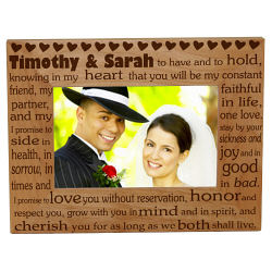 Wedding Vows Personalized Picture Frame