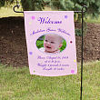 Personalized Baby Girl Announcement Garden Flag